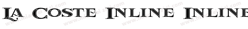 La Coste Inline Inline字体转换